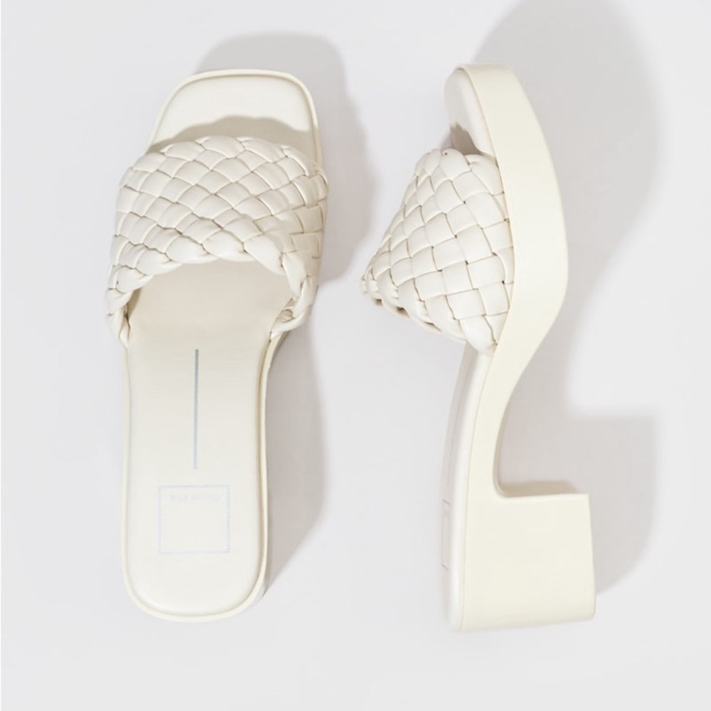 White leather sandals dolce vita